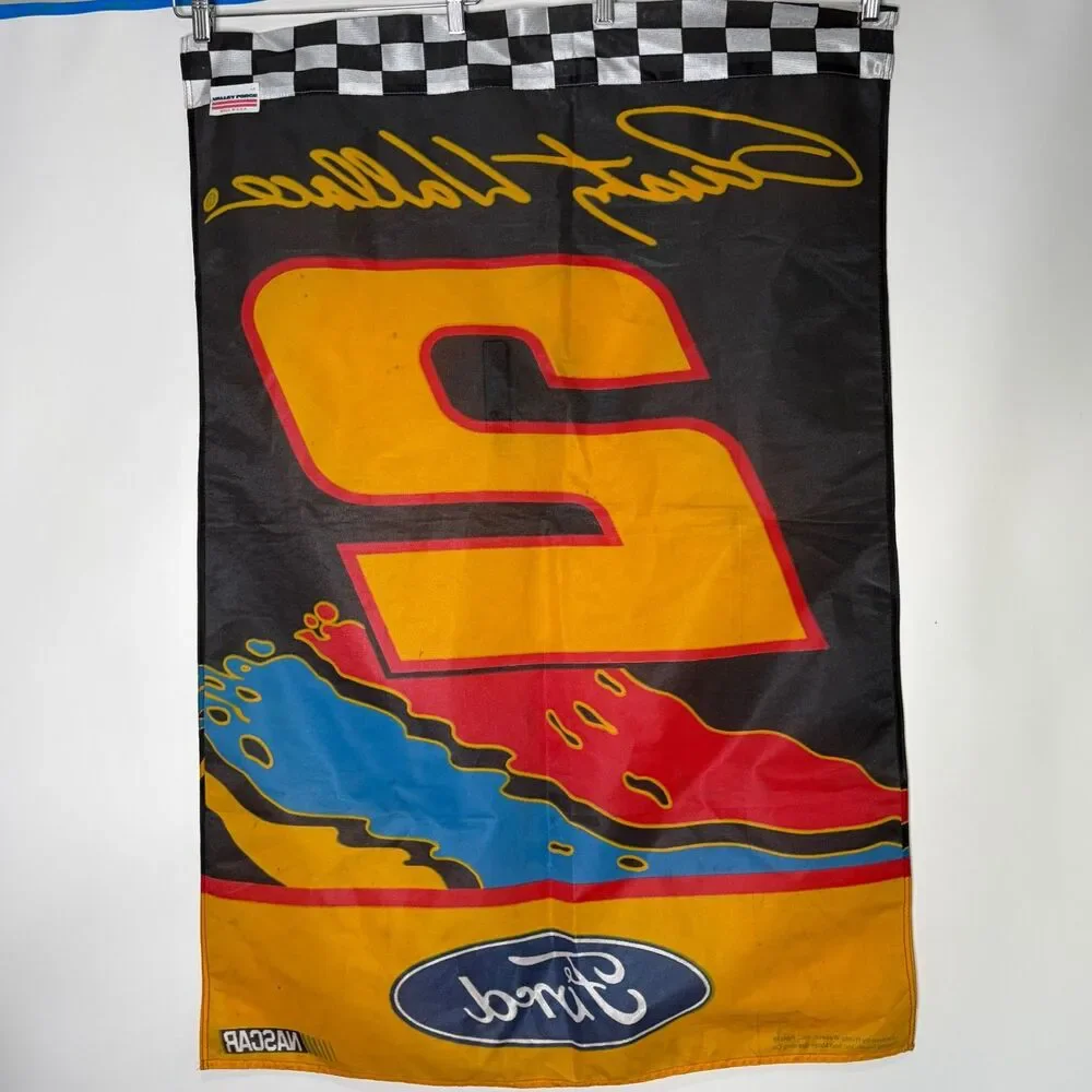 Valley Forge Rusty Wallace Ford Nascar Racing 2 Flag Banner Decor Mesh 27